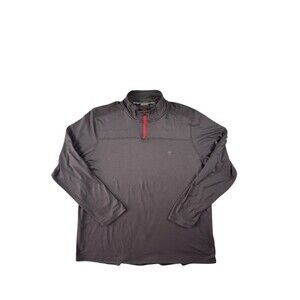 Spyder Active 1/4 Zip Pullover Mens Black Red Trim Size Large Performance Top